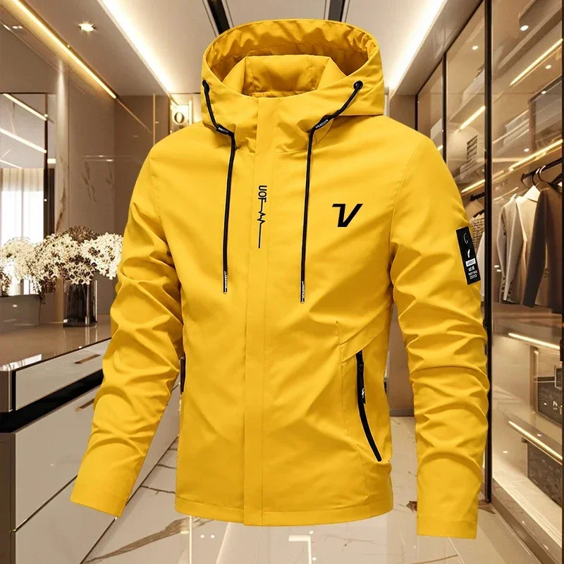 2026 New High-Quality Men's Windproof Jacket, Large Waterproof Jacket with Mountain and Bicycle Hood, Size Runs Small