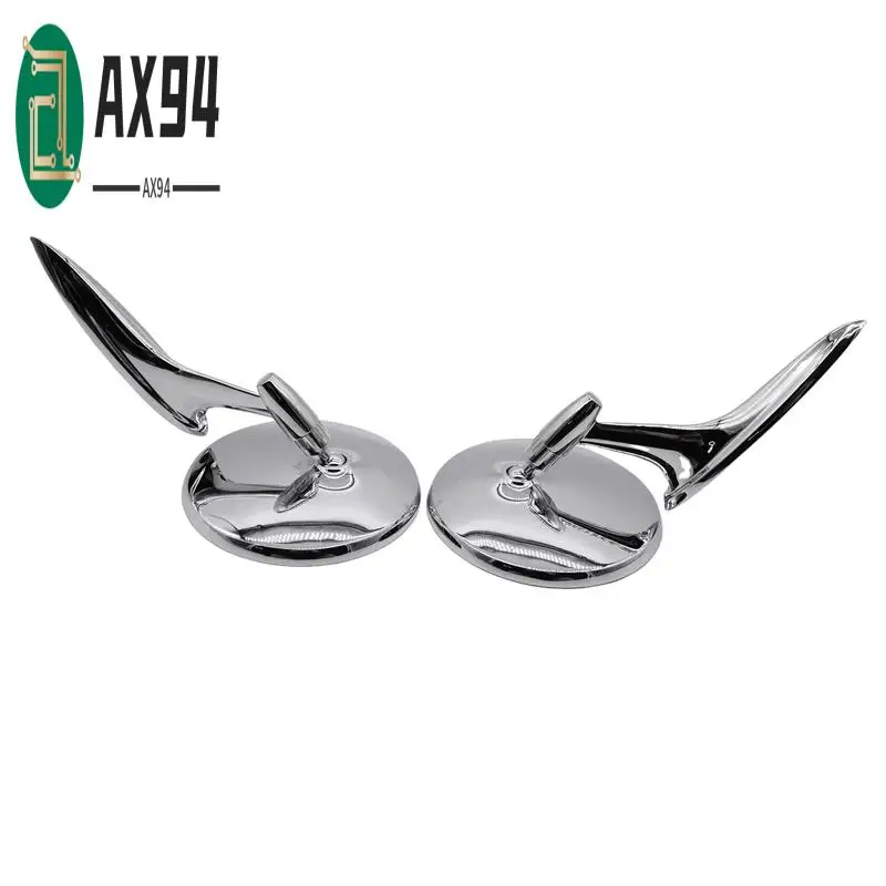 

AX94-Car Round Bowtie Outside Rearview Mirrors Accessory Ribbed Base For Nova 1962-1965 Chevelle 1964-1965 Impala 1963-1964
