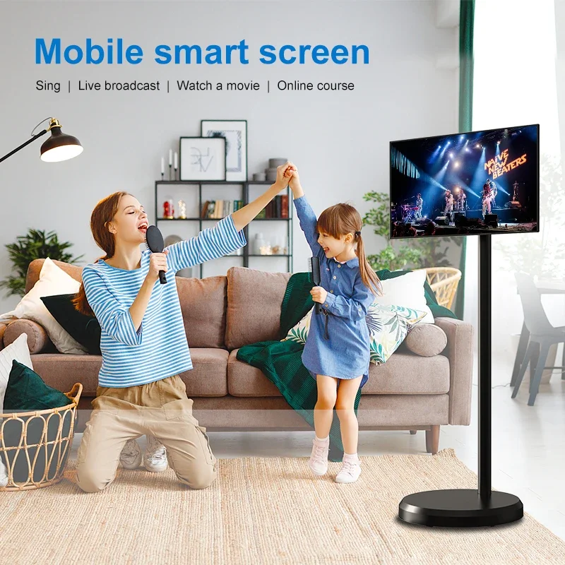 터치 디스플레이 텔레비전, 가정용 스마트 TV, 블랙 휴대용 터치 스크린, 안드로이드 13 IPS 스크린, LED 텔레비전, 21.5 인치