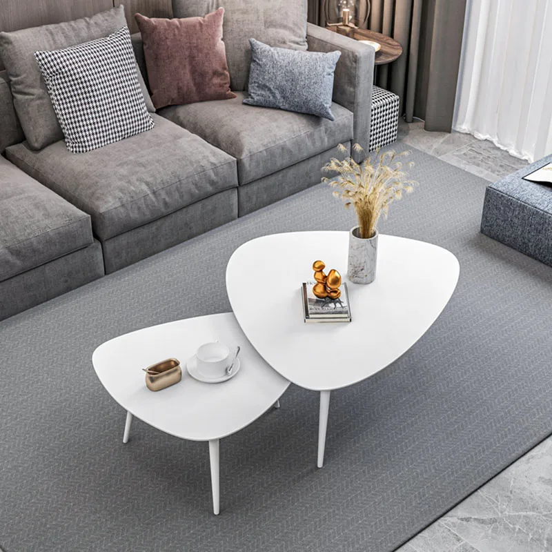 Small Wrought Iron Coffee Table Luxury Modern Designer Creative Side Table for Living Room Compact Space Home Decor