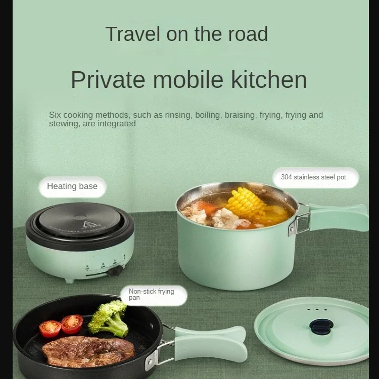 220V Portable Foldable Multi Cooker for School and Home Use, Hot Pot Electric Rice Cooker Ideal Gift for Students and Travel