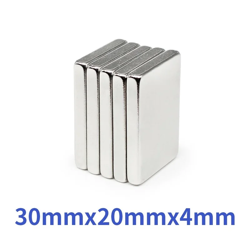 2/5/10/15/20/30 pz 30x20x4mm forte ricerca magnete foglio N35 blocco rettangolare magnete permanente al neodimio 30x20x4 30*20*4mm