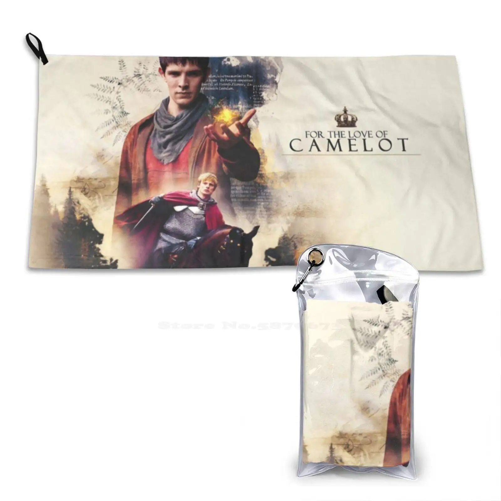 For The Love Of Soft Comfortable Bath Towel Outdoor Merlin Arthur Pendragon Fantasy Serie Tv Tv Show Colin Morgan Bradley James