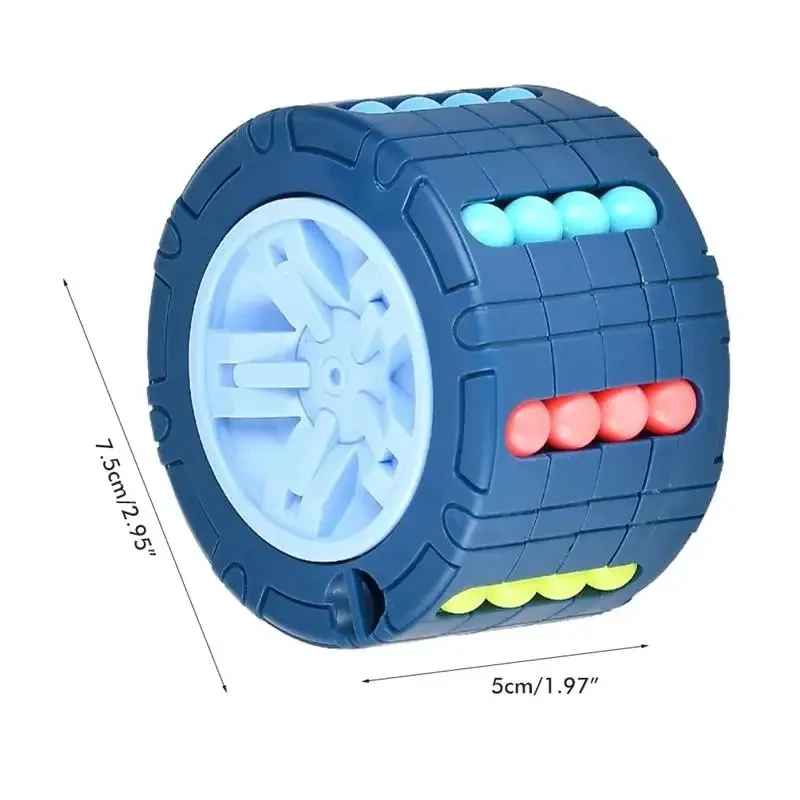 Juguete de cubo cilíndrico 3D para niños, puzle giratorio de giroscopio mágico, juego educativo Montessori para aliviar el estrés