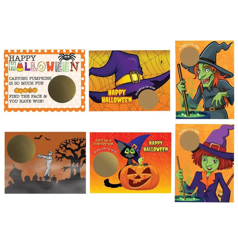 

Halloween Pumpkin Scratch Cards 26X Scratch Off Game Scratch Prize Cards Set Halloween Games Activity Reward Cards For Party