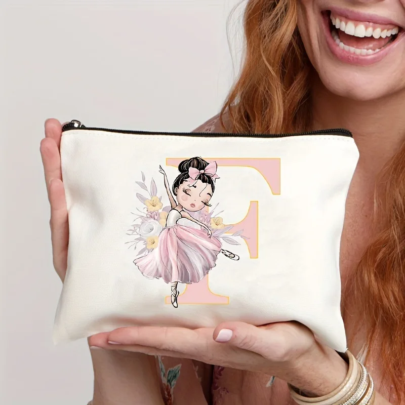Storage Bags, Coin Purses, Ballet Dancer 26-letter Style Toiletries, Makeup Bag, Travel Bags  Makeup Pouch