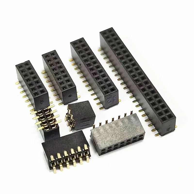10PCS 1.27MM SMD Double Row Female Socket 2*2/3/4/5/6/7/8/9/10/12/16/20/40/ PIN Female Header Connector
