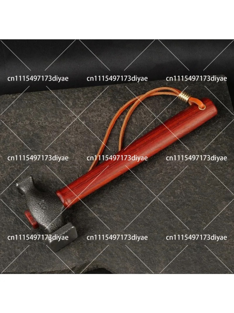 French Style DIY Hammer 5Cr15 Alloy Steel Head HRC52 with CNC High Density Red Pear Handle