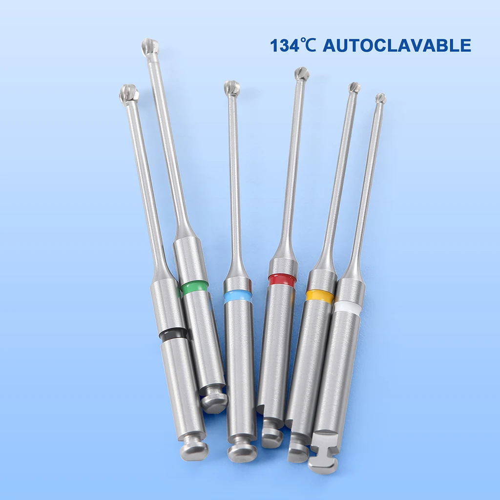 6 Stück/Box Zahnärztliche Bohrer mit Langem Schaft für Mikroskop-Endo-Rundbohrer RA1-6 34mm Edelstahl für Langsamlaufende Handstücke Zahnmedizinische Instrumente – Detail 9