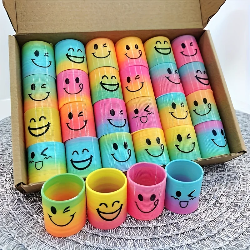 12/24/36 Stück Regenbogen-Spiralspielzeug Slinky Coil Fidget Toy Kindergeburtstag Party-Geschenk Geschenktüten-Füller Stressabbau-Spielzeug – Detail 4