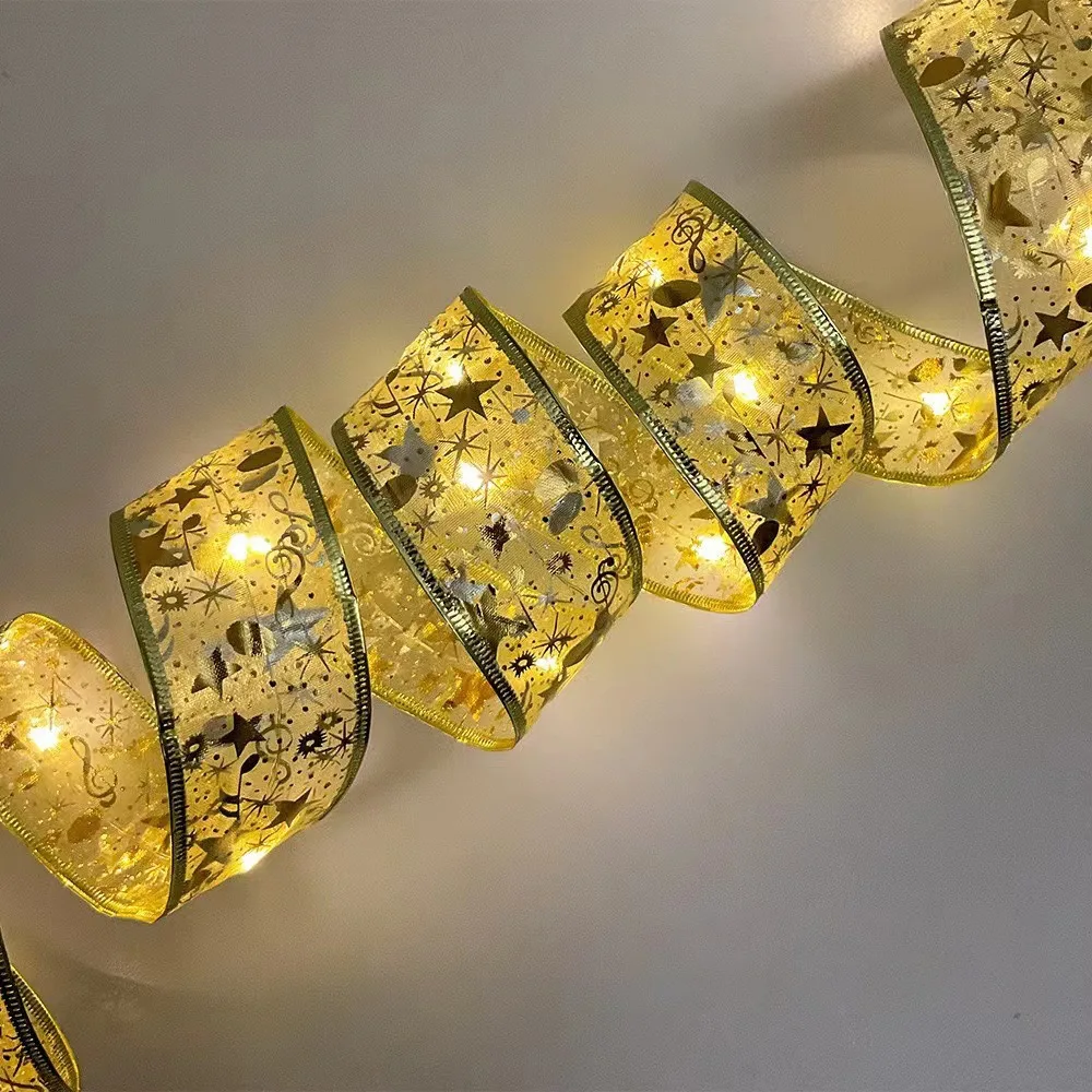10 متر 100 أضواء عيد الميلاد أضواء الشريط LED وامض شجرة عيد الميلاد الديكور ضوء البوليستر بطارية تعمل بالطاقة #1