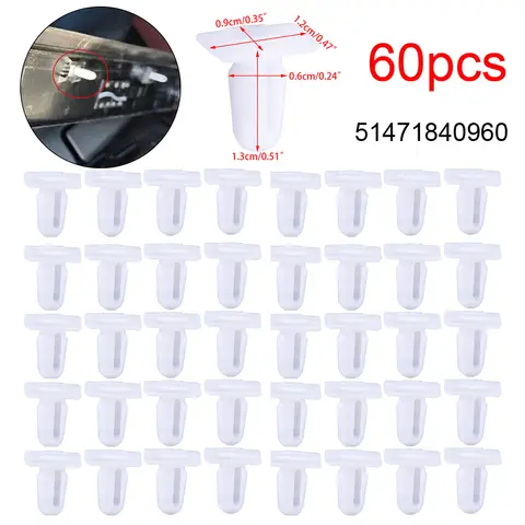 60x 도어 씰 트림 클립 51471840960   BMW E30 E32 E34 E36 E38 E39 E46 Z4 E81 E82 E84 E63 E64 E65 BMW 3 시리즈