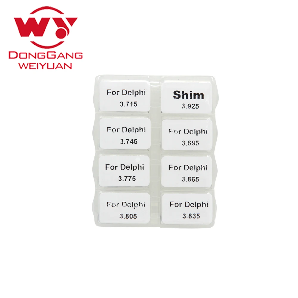 (Set of 8 sizes, one size per 10) Fuel Injector Shim,for Delphi,3.715/3.745/3.775/3.805/3.835/3.865/3.895/3.925, For Fuel Engine