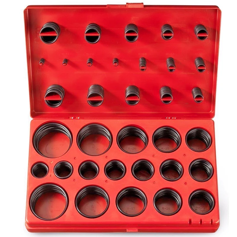 407 Pcs O Ring Metric Washer Seals Watertightness Assortment Kit for Automotive Mechanics O-ring Rubber Silicone Gaske
