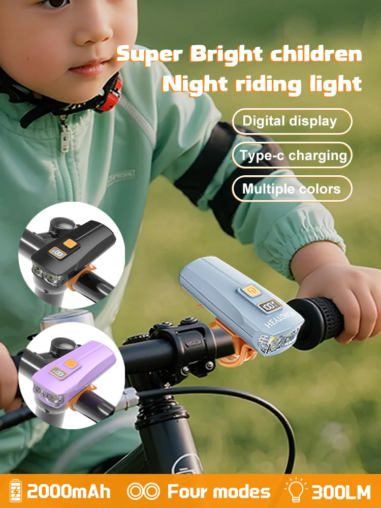 

Детский красочный передний фонарь для велосипеда, супер яркая велосипедная фара для скутера для детей, безопасная ночная езда, модный детский подарок