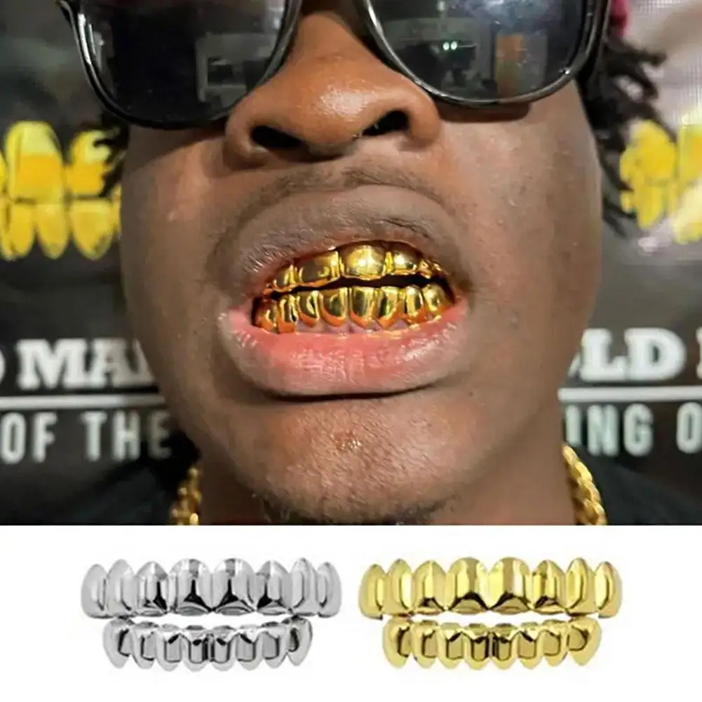 Hip Hop 6/6 Teeth Grills 14K Gold Plated