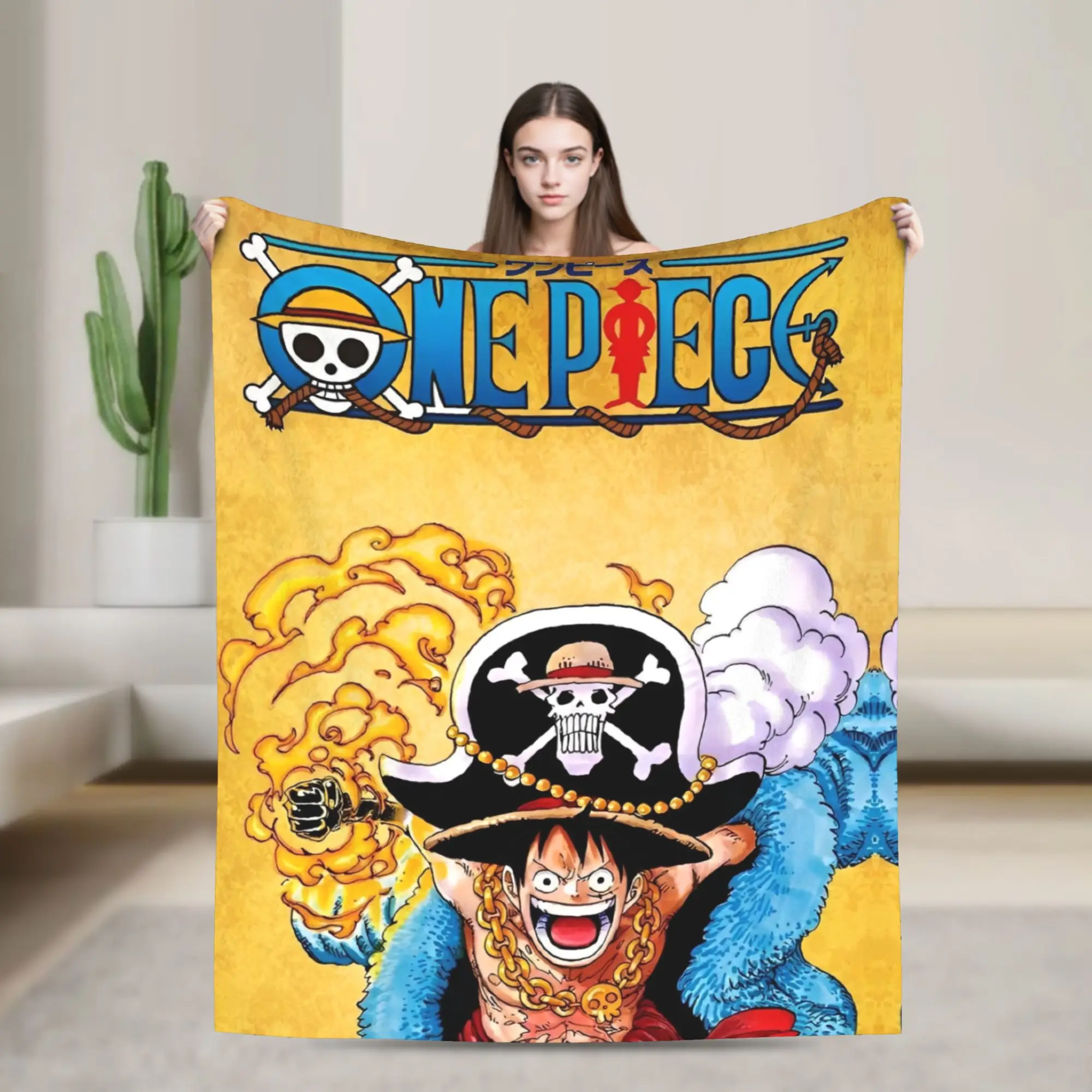 One Piece Straw Hat Crew 2026 Flannel Blanket 3D Printed Soft Warm All Main Characters Throw Blanket Lightweight Cozy Bedding