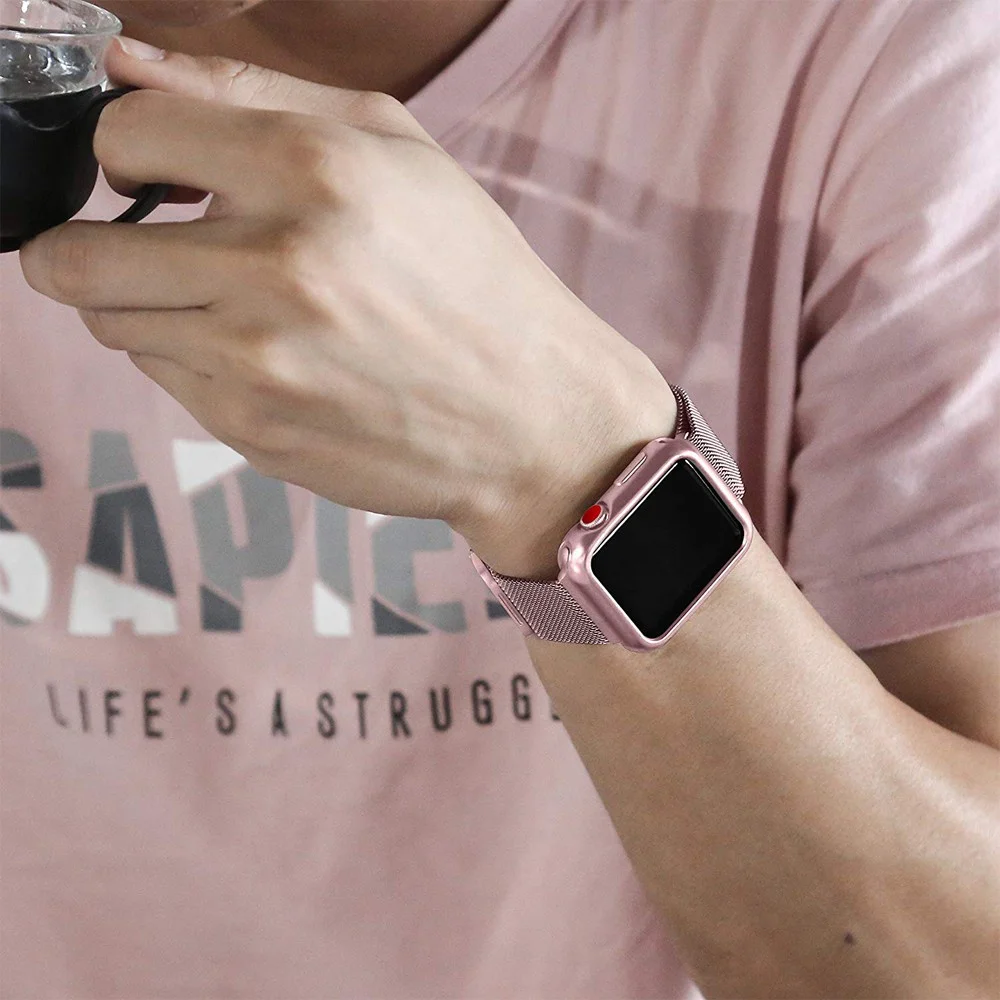 

Стильные миланские ремешки-петли для Apple Watch — совместимые с сериями 1–10, SE, доступны в размерах 38–41 мм, 42–49 мм.