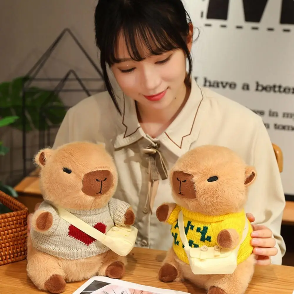 เสื้อผ้าอุปกรณ์จําลอง Capybara Plush ของเล่นสัตว์ Capybara ตุ๊กตาผ้า Capybara ตุ๊กตา Plush ตุ๊กตา Super น่ารัก