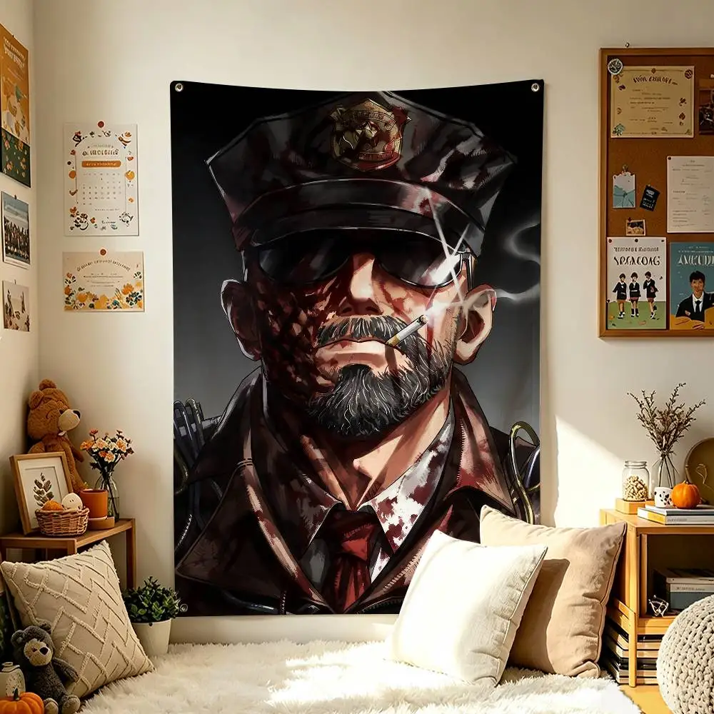 L-Leland C-Coyle S-Sergeant Vertical Flag Tapestry Wall Hanging Indoor Outdoor Home Decor