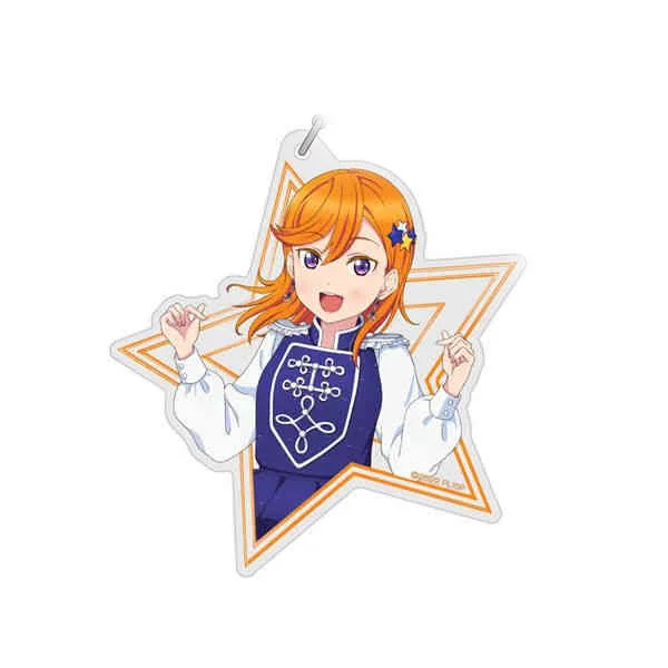 Charm Anime Fans Gifts Love Live! Superstar HD Figurel Star shape Acrylic Keychain Shibuya Kanon Tang Keke Arashi  About 6cm