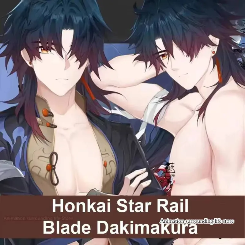 Otaku Honkai Dakimakura Star Rail Blade Pillow Case Hugging  Cushion Cover  Full Body Sexy Pillowcase Home Bedding Decor