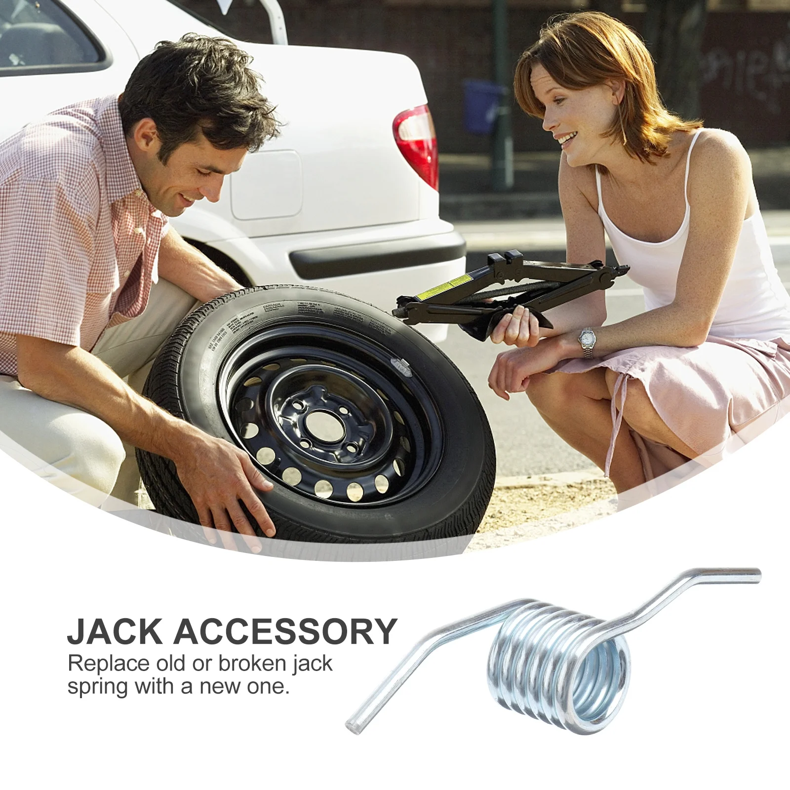 

Hydraulic Jack Spring for 3-4 Ton Floor Jack Thickened Quenching Durable Replacement Parts Silver Color Fits Most Models