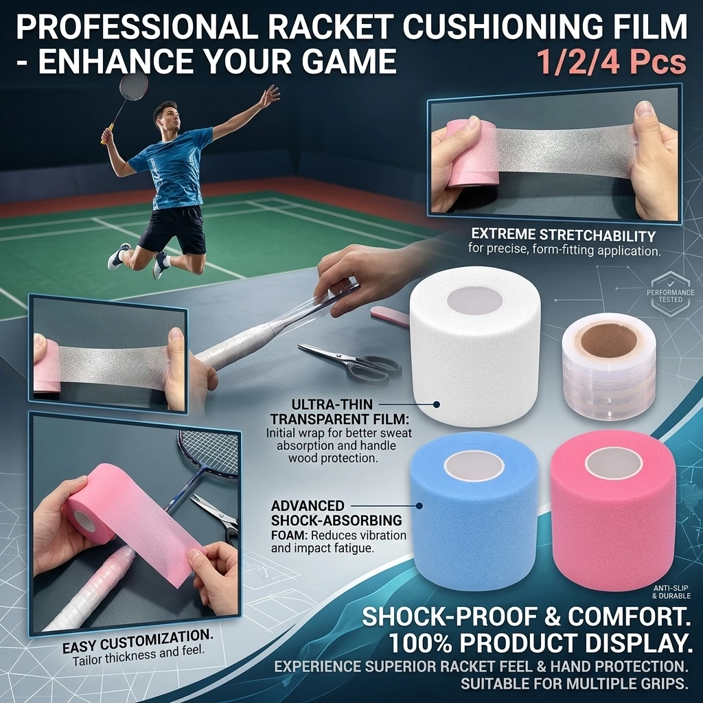 1/2/4Pcs Thickened Badminton Racket Glue Towel Tape Anti-slip Sweat-absorbing Tape Racket Fishing Rod Slingshots Tennis Overgrip