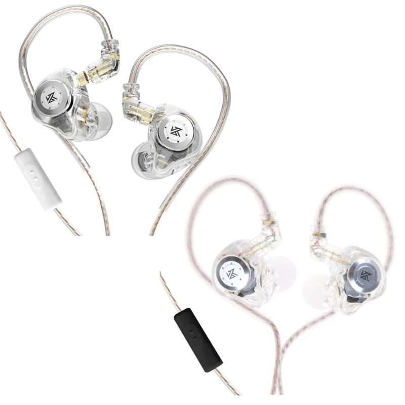 

Phone Earbuds Headphones for Kz EDXpro Dynamic with Microphone Noise Cancelling Volume Control Semi-in-ear Headphones