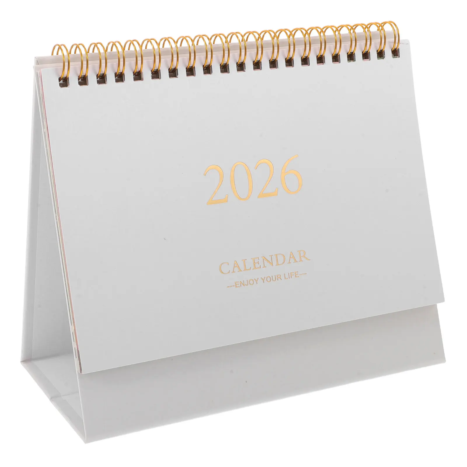 2026 Small Monthly Desk Calendar Mini Standing Flip Calendar Premium Paper Smooth Page Turn Compact Elegant Desktop Decor Daily