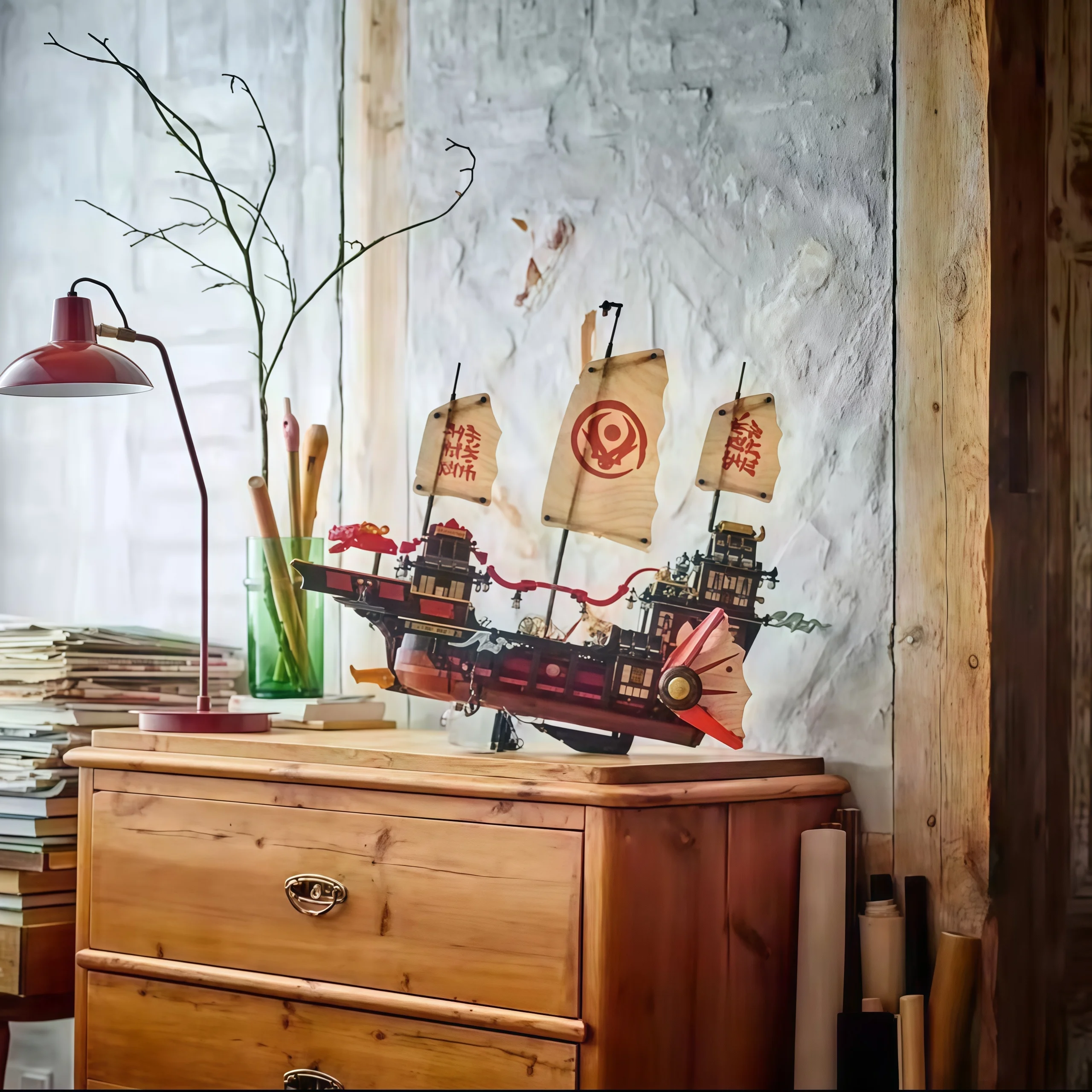 Novo 2026 Blocos de Montar Clássicos de Navio à Vela com Tema de Templo |   Brinquedo de Montagem com Blocos Interligados |   Presente de Natal Perfeito