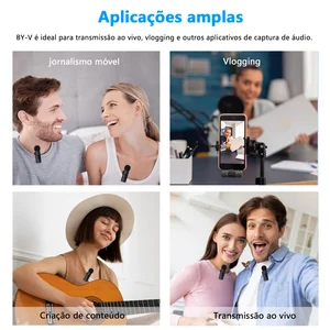 BOYA BY-V WIRE WITHOUT PROFESSIONAL LAVALIER MINI LAPEL MICROPHONE Condenser MIC Noise Reduction for iPhone Android Ipad Live Transmission Games Recording Piano Recording Smartphone 8 Main sales microphone Boya - №1