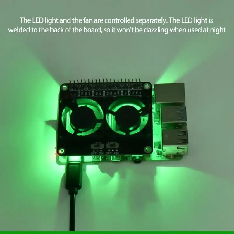 U55C لوحة تبريد معدنية متقدمة مزدوجة المروحة تدعم إضاءة LED لتوت العليق 5 #3