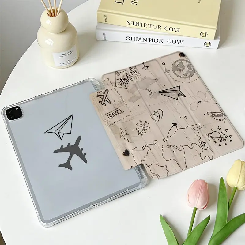 Tri‑Fold Stand TPU Shockproof Flip Cover For Redmi Pad SE 11 Xiaomi Pad 7/7Pro 8/8Pro 11.2 Xiaomi Pad 5/5Pro 6/6Pro 11 inch