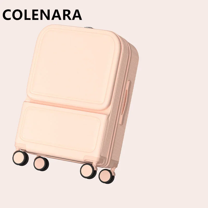 COLENARA 20" Bagage Reistas Multifunctionele Trolley Case Vooropening Laptop 22"24"26Inch Boarding Box Rolling Koffer