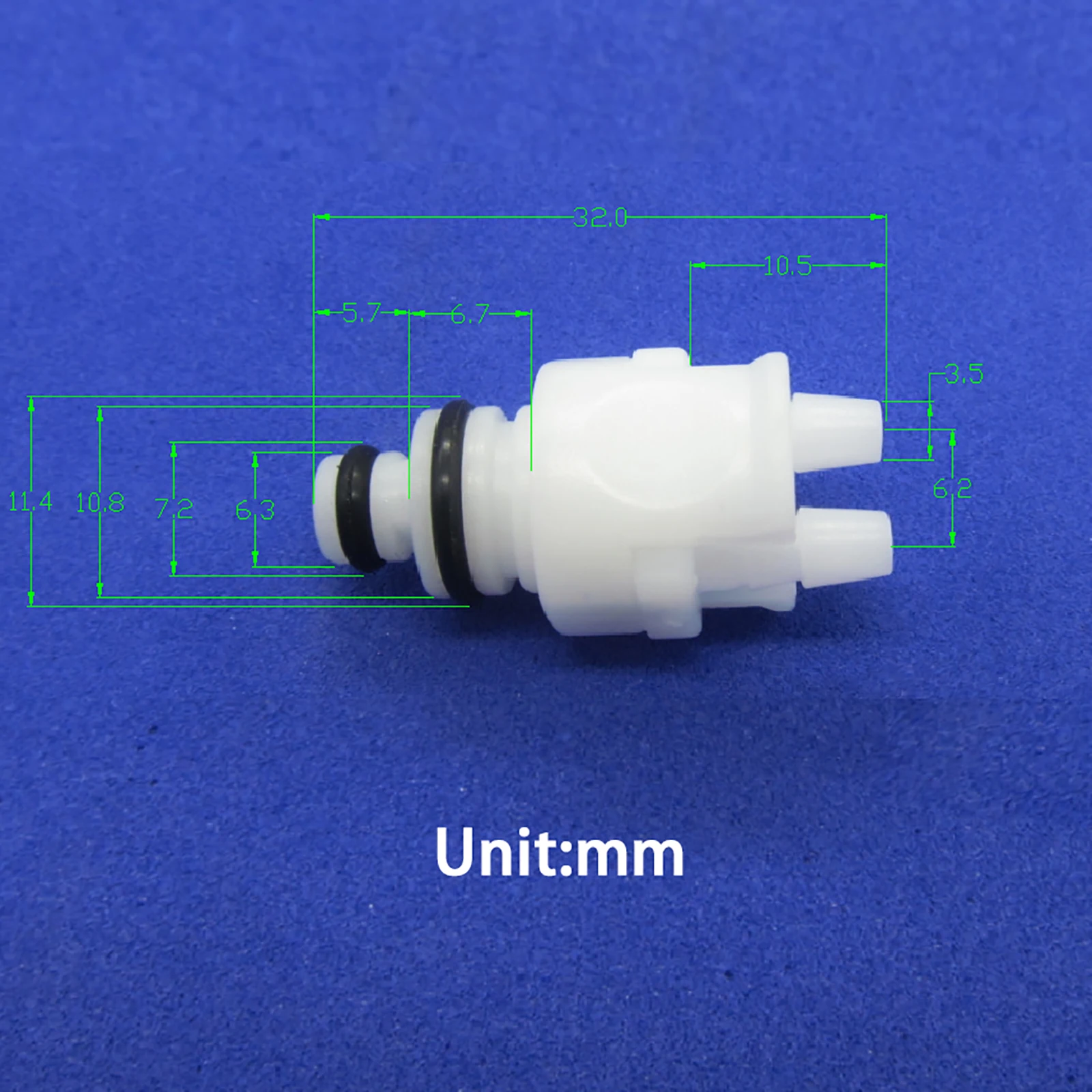 4 Pcs NIBP Cuff Double Tube Connector Adapter, Single Tube Double Tube Adapter, Double Tube Air Hose Adapter Connector