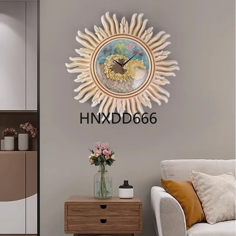 Modern living room decorative painting silent clock wall hanging