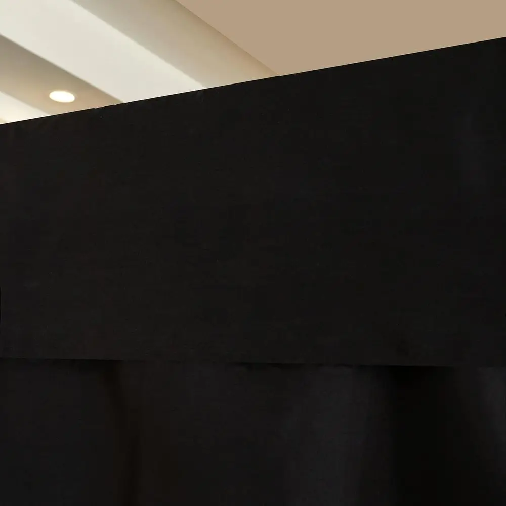 King Size Black Sheer Canopy Curtains for Four Post Beds - Lightproof Bedroom Decor, Poles Not Included