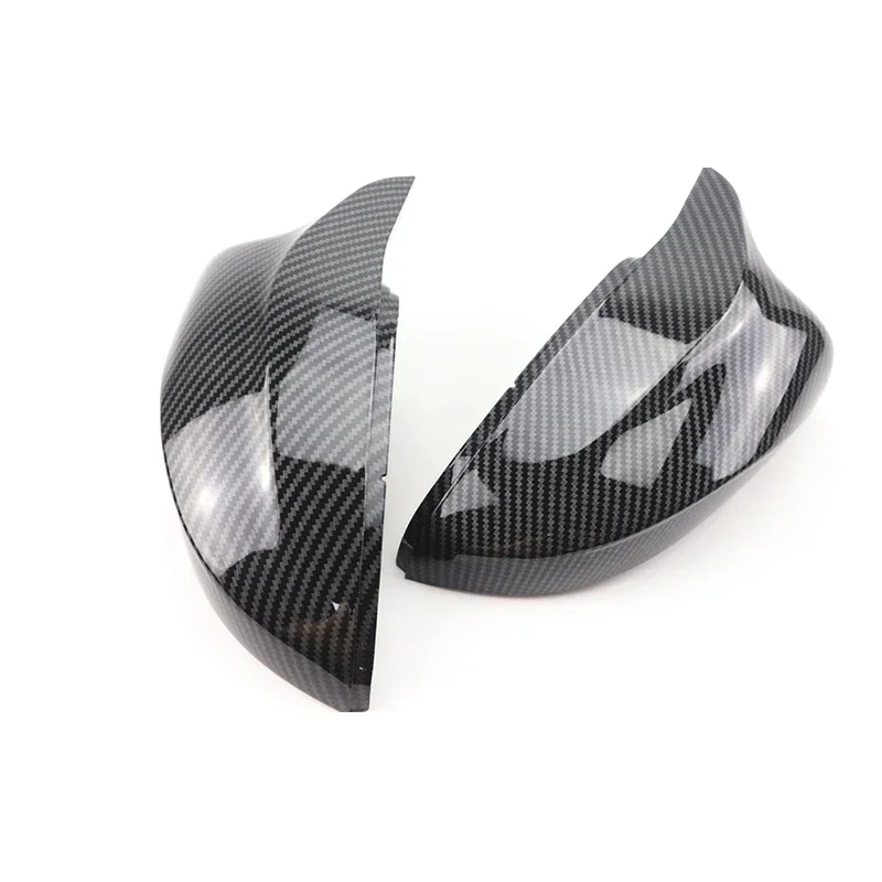 Glossy Black Carbon Pattern Rearview Exterior Side Mirror Cap for Volkswagen VW  MK6 Golf 6 GTI 2009-2014 Bat shape