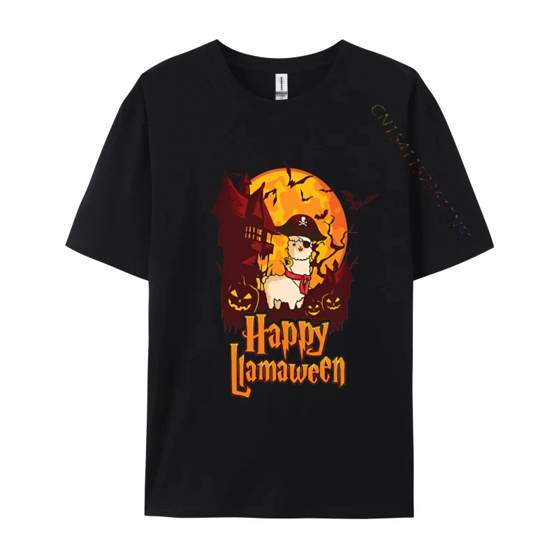 

Happy Llamaween Llama Halloween Happy T-shirt Hiphop T Shirts Punk Tshirts For Men Top Quality Fashion Print Tees