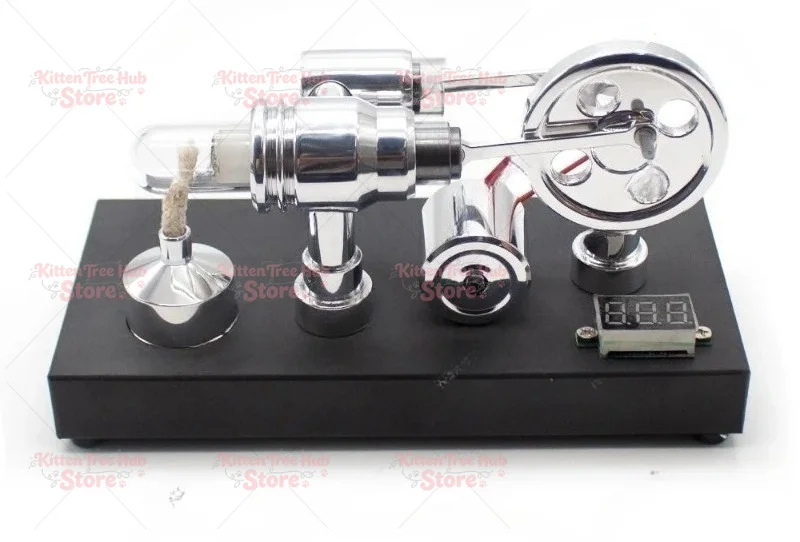 Engine Generator Model DIY Power Generator Physics Experiment Teaching Device Light Bulb USB Generator​