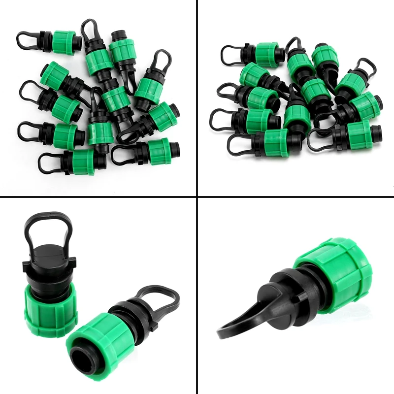 A21I-Drip Irrigation Tubing End Cap Plug 1/2 Inch Universal End Cap Fitting, For With 16Mm Drip Tape Tubing Sprinkler System