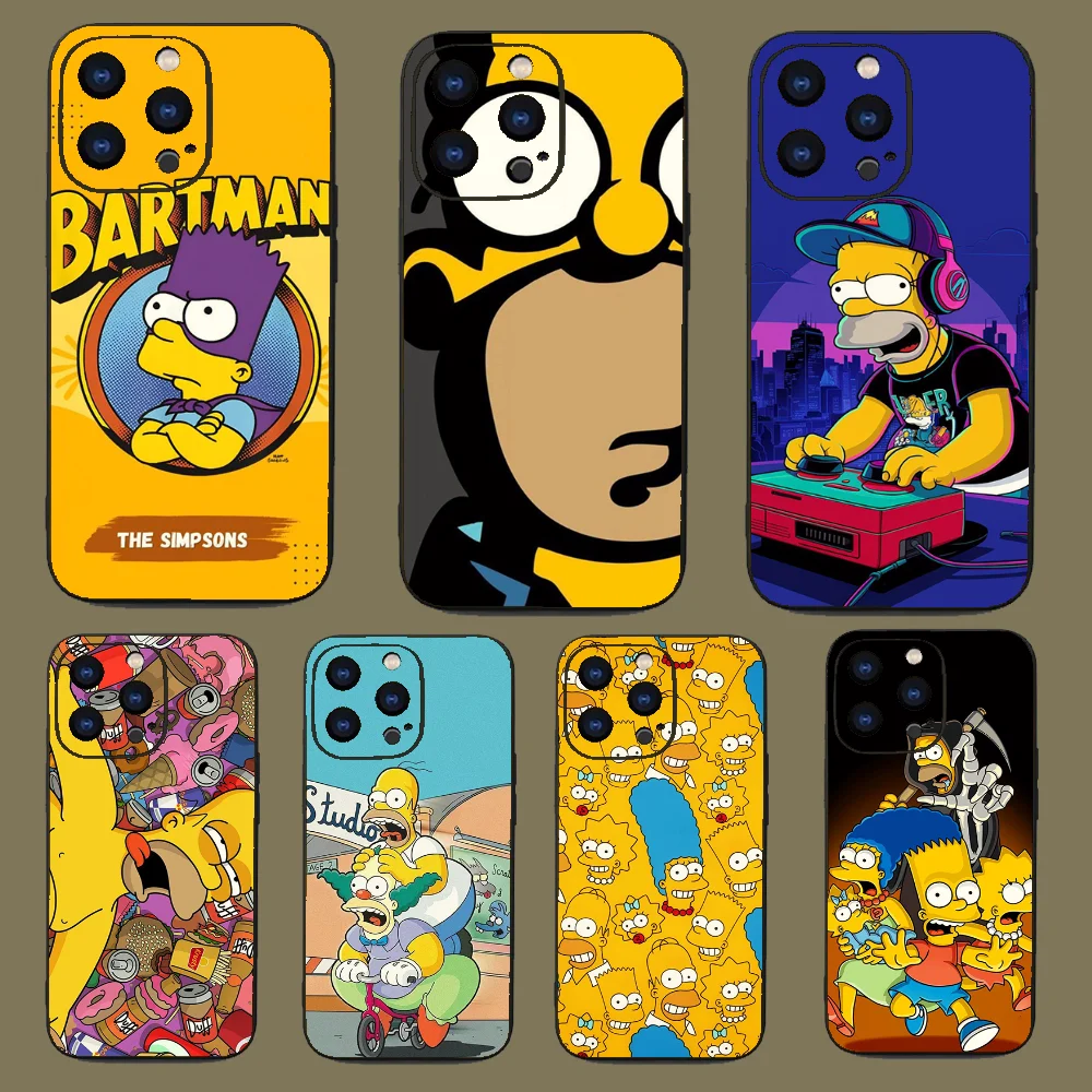 Etui na telefon S-Simpsons do Iphone 15 11 13 14 Pro Max 7 8 Plus X Xr Xs Max Se2020 12 mini Cover Case