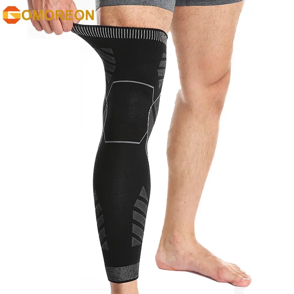 1Pcs Full Leg Sleeve Long Compression Knee Brace Protect Leg for Men & Women, for Basketball, Arthritis Cycling Sport Football