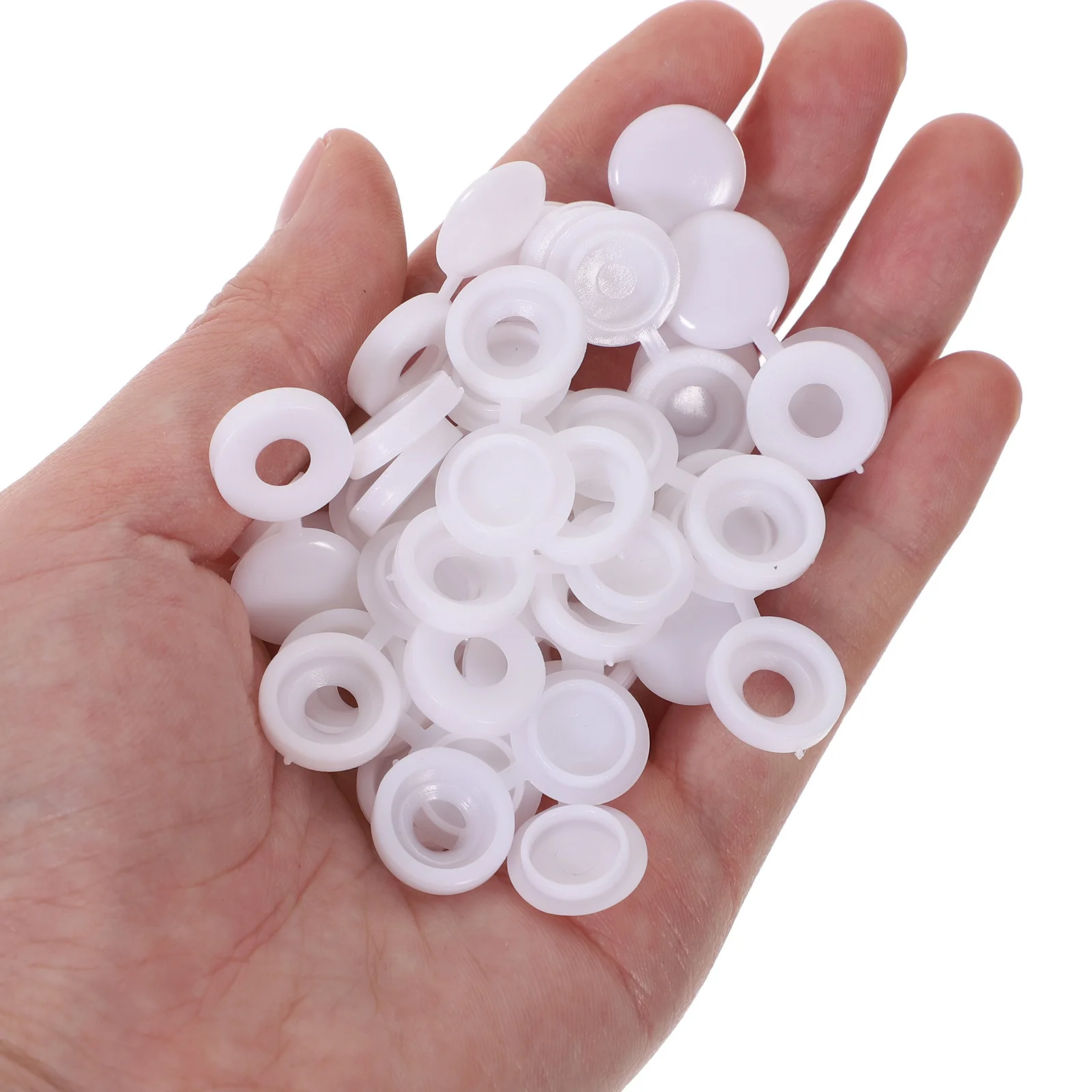 

100Pcs White Screw Covers Durable PP Material Easy Install Furniture Kitchen Cupboard Decor Screw Caps