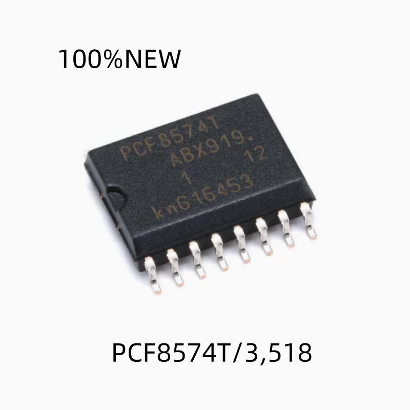(5Pcs) 100% New Pcf8574T Pcf8574T/3,518 Sop-16 Bus Remote 8-Bit I/O Expander I2C Ic Chip