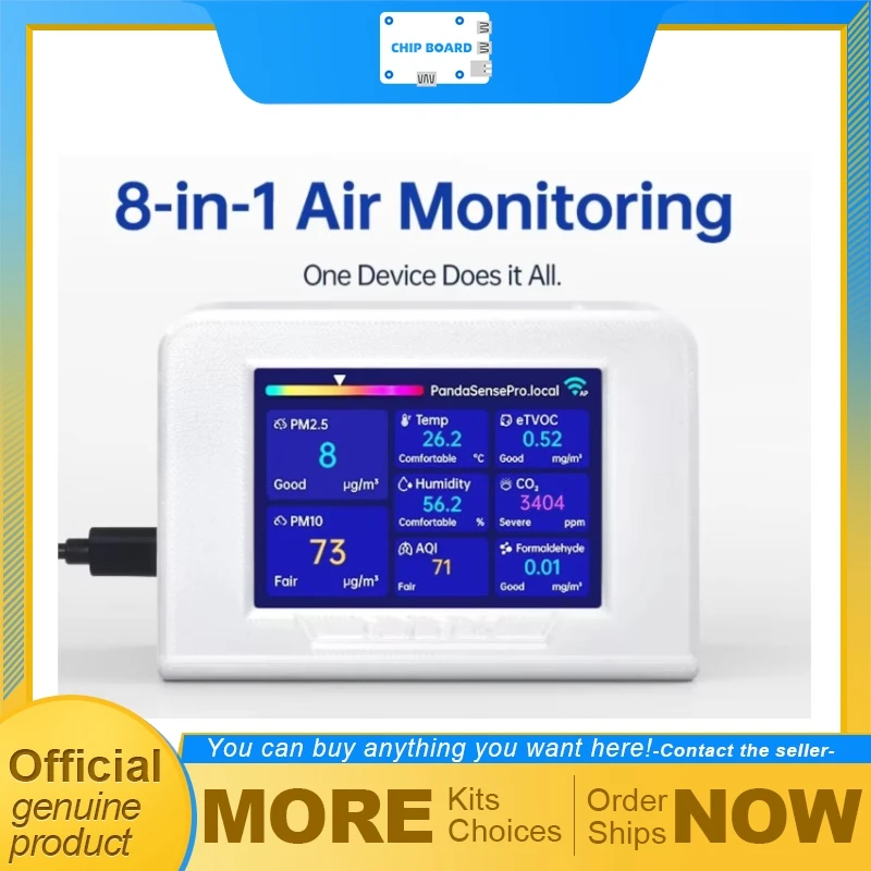 BIGTREETECH BIQU Panda Sense Pro 8-in-1 Smart Air Monitor, 3D Printer Environment Sensor with Home Assistant Support