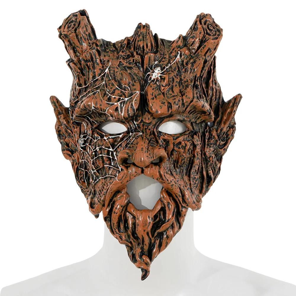 

Half Face Tree Spirit Mask Cosplay Tree Monster Skull Masks Halloween Carnival Masquerade Dress Up Purim Party Costume Props