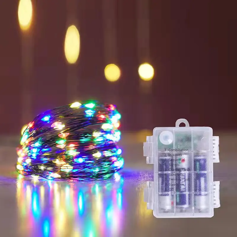 

Light String Christmas Tree 100m Dark Green Copper Wire Dark Green Rattan Lights