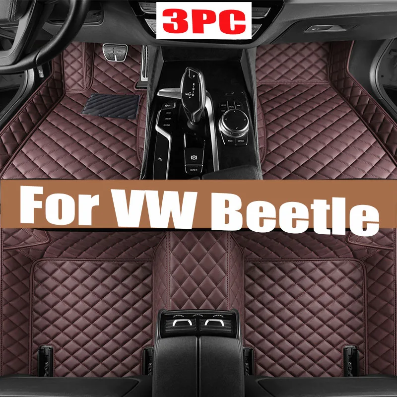 

Car Floor Mats For VW Beetle A5 2012~2018 The Main And Co-pilot Computer Box Leather Car Mats Car Accessories